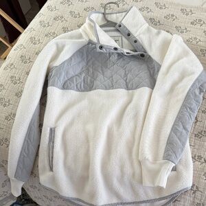 Abercrombie & Fitch White and Gray Jacket
